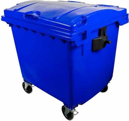 Bac roulant pour la collecte des déchets ou du recyclage 1100L #NI067043BLE Bac roulant pour la collecte des déchets ou du recyclage 1100L #NI067043BLE