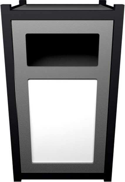 VISION Poubelle extérieur avec panneau d'affichage 45 gal #BU105294000 VISION Poubelle extérieur avec panneau d'affichage 45 gal #BU105294000
