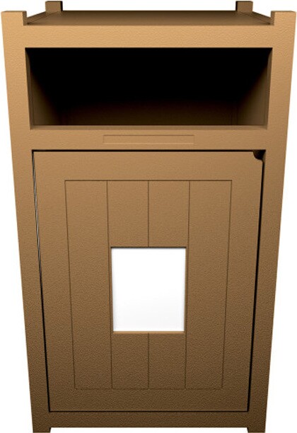 VISION Poubelle extérieur avec panneau d'affichage 45 gal #BU105295000 VISION Poubelle extérieur avec panneau d'affichage 45 gal #BU105295000