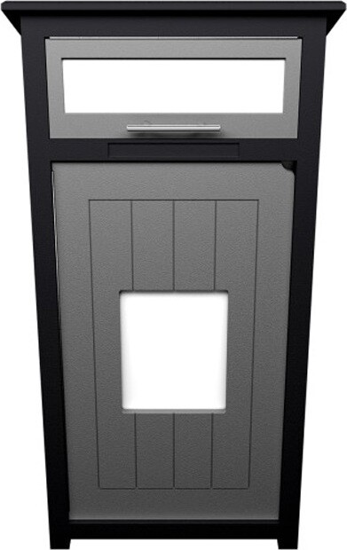 AURA Poubelle extérieure avec couvercle battant 32 gal #BU105307000