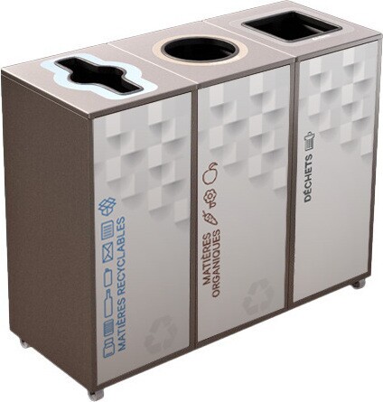 LOUNGE Station de recyclage à 3 voies 58L #NIL0580308GRI LOUNGE Station de recyclage à 3 voies 58L #NIL0580308GRI