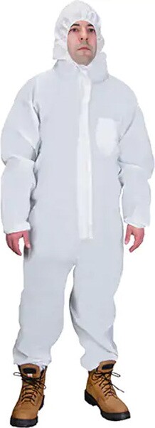 Hooded Coveralls made with SMS polypropylene #TQSGX189000 Hooded Coveralls made with SMS polypropylene #TQSGX189000