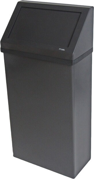 303-NL Poubelle murale avec couvercle battant 13 gal #FR303NLBLK0