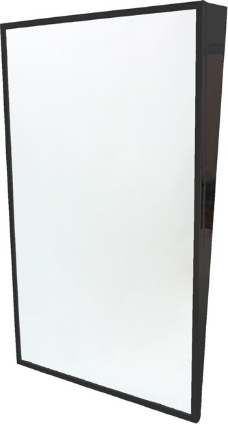 Miroir en angle fixé avec cadre noir, 24" x 36" #FR9452436BL