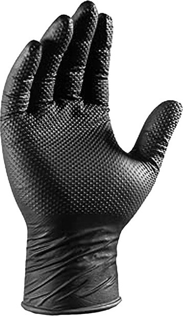 Precious Grip Gants en nitrile sans poudre, 8 mil, noir #GL007821000