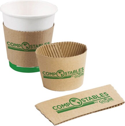 Manchons en carton pour verres à café 12 à 20 Oz #GL006086000 Manchons en carton pour verres à café 12 à 20 Oz #GL006086000