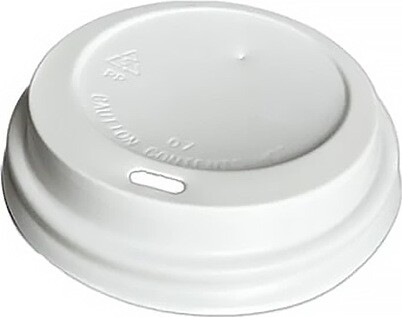 White Plastic Dome Slip Lids #GL06090W000