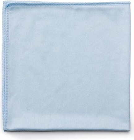 Hygen Q630 Blue Microfiber Cloths 16'' x 16'' for Glass and Windows #RB00Q630BLE