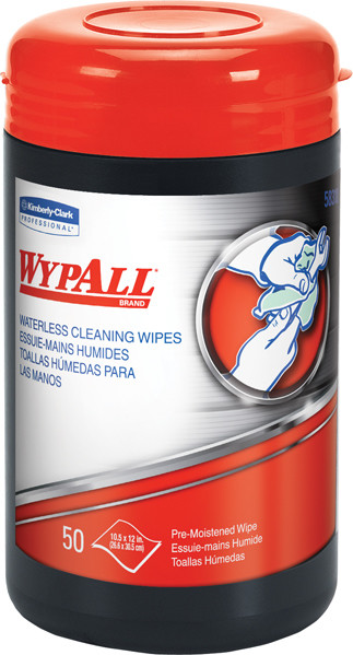 Wypall Lingettes humides nettoyantes sans eau #KC058310000