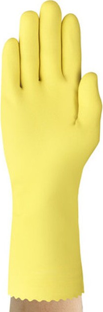 Yellow Latex Gloves 20 Mils with Flock-Lined Inner Lining #ED004007000