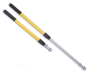 The lightweight aluminum Hygen Quick Connect  handles from Rubbermaid are safe for MRI rooms. These handles are designed to be combined with Quick Connect microfiber flat mops cleaning system pad holders.