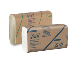 Kimberly Clark multifold hand towels designed with Absorbency Pockets, so fewer towels are used. That means more towels left in the dispenser, more time between refills, less paper waste and, in many cases, less cost for your business.