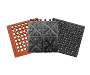 Ces types d'endroits exigent des tapis très durables dotées d'un système de drainage efficace. Ces carpettes doivent être fabriquées de matériaux de qualité, comme le nitrile, qui résisteront aux nombreuses huiles, graisses, etc. Les tapis doivent présenter un motif agressif qui assurera une bonne adhérence sur la surface huileuse.