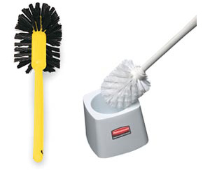 Les brosses à cuvette Rubbermaid sont composées d'un manche en plastique ainsi que de fibres en polypropylène. La longueur du produit varie entre 14" et 20" . Rubbermaid offre aussi un support pour brosse à cuvette, spécifiquement adapté au modèle 6310.