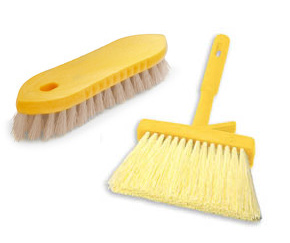 Rubbermaid has various types of manual brushes for every need. The scrub brushes, mansory brushes, plastic handle utility brushes, counter brushes all have their specific uses.