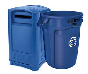 Rubbermaid Commercial offre une large gamme de poubelle de recyclage. Ces poubelles durables à déchets sont conçus pour tous les types de recyclages simple ou multiples tel que: papiers, plastiques, cannettes, verres, bouteilles ou déchets.