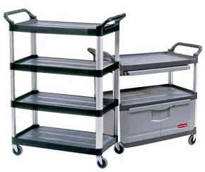 Combine functionality, economy and style with Rubbermaid Utility Carts. The sophisticated appearance and contemporary colors complement upscale office environments…provides an attractive solution too, for front of house applications in any restaurant. They’re convenient in industrial and maintenance environments, schools and healthcare facilities.