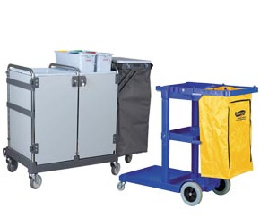 Vileda has various types of janitor carts to offer. The Origo's Swep Duo Press enables to take full and effective use of the flexible Swep Duo mopping system. It's ideal for both pre-prepared mop and bucket and press applications. The X-Cart and Marino JAN-Cart 2 both smooth easy to clean surfaces and are molded with high density plastic for extra durability.