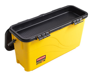 The standard cleaning buckets selection from Rubbermaid Commercial is designed for traditional and sponge wet mops. Made of heavy duty plastic, Rubbermaid's buckets are pledge of quality and long life use.