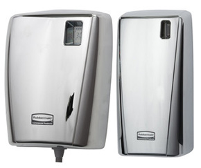 Ces systèmes automatiques pour salle de bain de Rubbermaid Commercial veillent à  ce que chaque toilette et urinoirs soient toujours propres, présentables et ne dégage pas de mauvaises odeurs. Ces systèmes automatiques libèrent une formule puissante qui attaque et éliminent les mauvaises odeurs à la source. Ce système permet une maintenance en continue, jour et nuit, de vos toilettes et urinoirs.