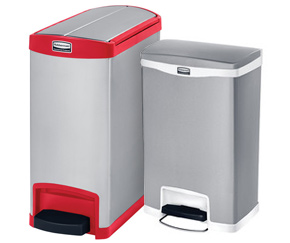 Les poubelles de bureaux de Rubbermaid sont la solution facile et économique  pour tous espaces restreints. Parfait pour la collecte des déchets et le recyclage lorsque combiné avec les petites poubelles latérales. Conçu pour s'adapter aisément sous les plus petits bureaux de travails même lorsque si vous avez choisi une poubelle avec couvercle à bascule. Simplement, choisir parmi la sélection de poubelle anti-feu, à pédale ou régulière.  Disponibles dans une large palette de couleurs et de dimensions.