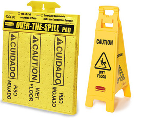 Rubbermaid Commercial safety systems are designed to make safe cleaning and waste management more efficient - and safe. These safety signs, cones, barriers and over spilled systems are lightweight, versatile, easy to use and high visible.